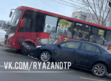 На Народном бульваре в Рязани произошло ДТП с маршруткой, пострадавших нет
