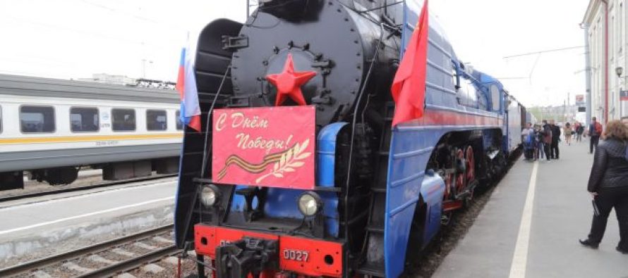 Рязанцы встретили на вокзале «Поезд Победы»