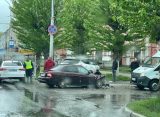 Утро вторника улица Циолковского в Рязани начала с пробки из-за ДТП