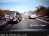 Рязанцы показали момент столкновения четырех автомобилей на Солотчинском шоссе
