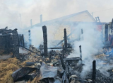 В Шацком районе Рязанской области деревянный гараж сгорел вместе с машиной