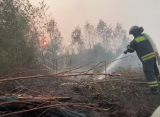 За выходные сараевские пожарные с местными жителями 4 раза тушили пал сухой травы