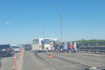 В ДТП с автобусом на Солотчинском мосту в Рязани обошлось без пострадавших