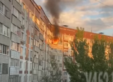 На улице Новоселов в Рязани произошел сильный пожар в квартире