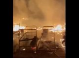 Появилось видео с горящим полигоном под Львовом, где погибли около 100 боевиков ВСУ
